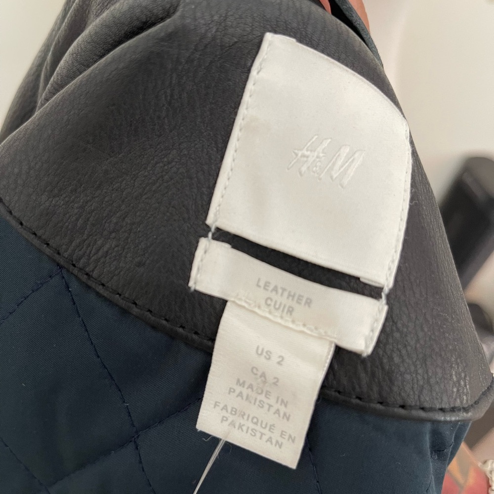 Leather Biker Jacket sz 2